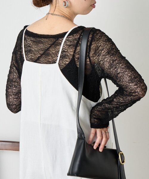 Jena espace merveilleux(ジェナ エスパスメルヴェイユ)の「レースシアーカットソー(Tシャツ/カットソー・レディース・ブラウン/オフホワイト/ブラック・FREE)」の16枚目の写真