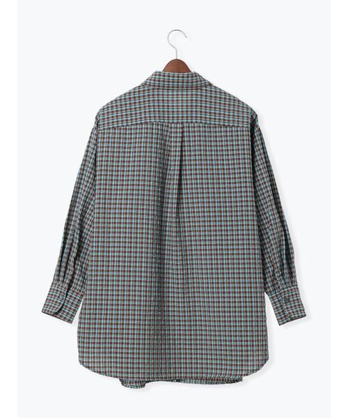 Te chichi TERRASSE(テチチテラス)の「オーバーサイズチェックシャツ(シャツ/ブラウス・レディース・オフホワイト/ネイビー/ブラウン・F)」の16枚目の写真