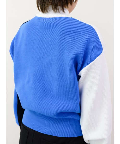 DOLLUPOOPS（ドールアップウップス）の「配色フリルハイネックニットトップス（ニット/セーター・レディース・チャコールグレー/ブラック/オフホワイト・38）」の20枚目の写真