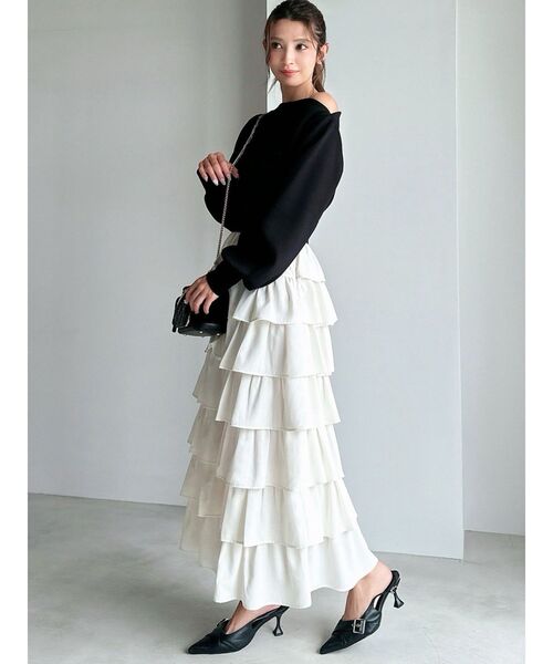 RESEXXY(リゼクシー)の「ワンショルスウェットトップス【セットアップ着用可能】(スウェット・レディース・ホワイト/グレー/ブラック・FREE)」の22枚目の写真