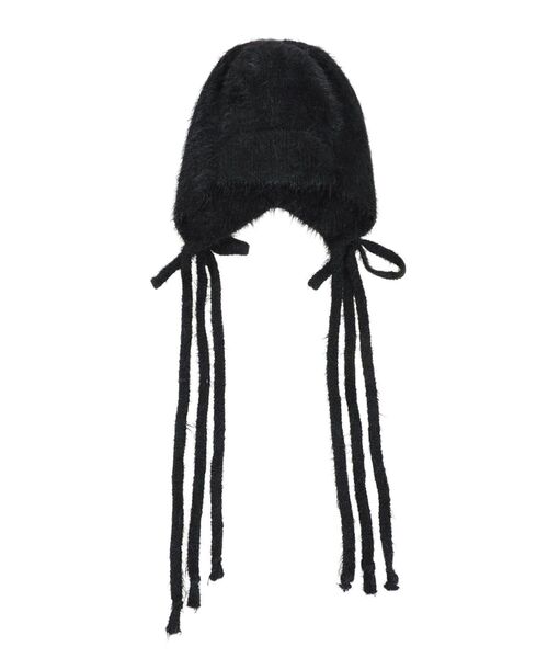 jouetie（ジュエティ）の「シャギーリボンビーニー（ニットキャップ/ビーニー・レディース・ピンク/アイボリー/ブラック・FREE）」の3枚目の写真