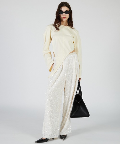 PRANK PROJECT（プランクプロジェクト）の「イレギュラーヘムトップ / Irregular Hem Top（その他トップス・レディース・ブラック/アイボリー/レッド・FREE）」の4枚目の写真