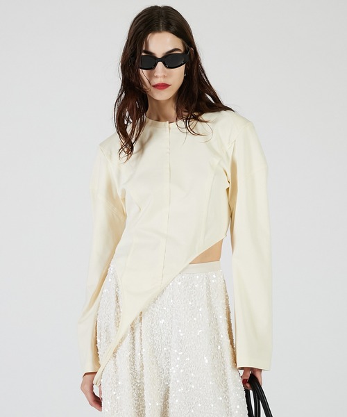 PRANK PROJECT（プランクプロジェクト）の「イレギュラーヘムトップ / Irregular Hem Top（その他トップス・レディース・ブラック/アイボリー/レッド・FREE）」の7枚目の写真