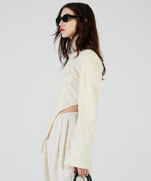 PRANK PROJECT（プランクプロジェクト）の「イレギュラーヘムトップ / Irregular Hem Top（その他トップス・レディース・ブラック/アイボリー/レッド・FREE）」の8枚目の写真