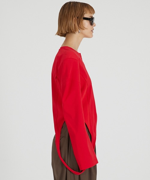 PRANK PROJECT（プランクプロジェクト）の「イレギュラーヘムトップ / Irregular Hem Top（その他トップス・レディース・ブラック/アイボリー/レッド・FREE）」の14枚目の写真