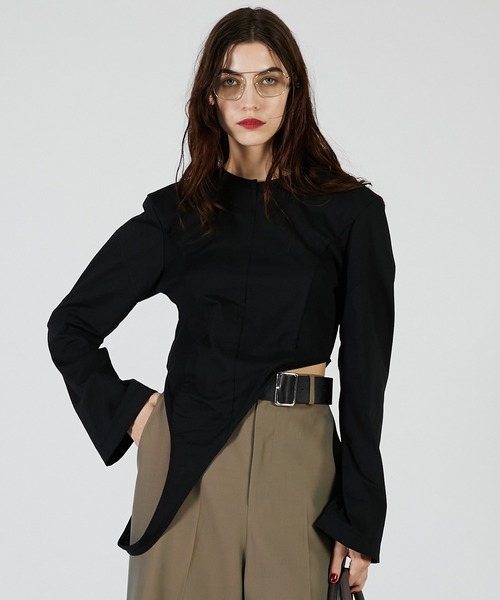 PRANK PROJECT（プランクプロジェクト）の「イレギュラーヘムトップ / Irregular Hem Top（その他トップス・レディース・ブラック/アイボリー/レッド・FREE）」の15枚目の写真