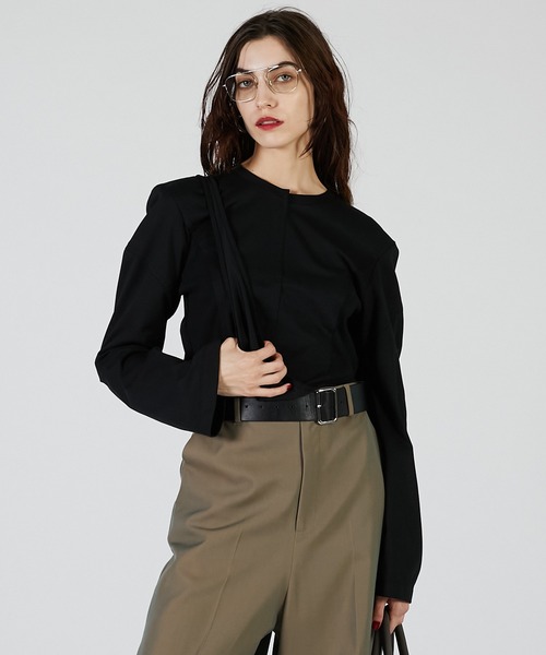 PRANK PROJECT（プランクプロジェクト）の「イレギュラーヘムトップ / Irregular Hem Top（その他トップス・レディース・ブラック/アイボリー/レッド・FREE）」の19枚目の写真