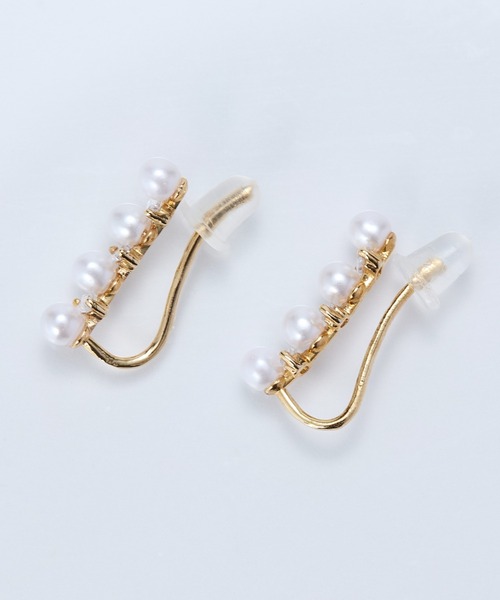 Phoebe（フィービィー）の「2wayパールブリンクピアス&イヤリング（ピアス（両耳用）・レディース・イエローゴールド/ピンクゴールド・FREE）」の7枚目の写真