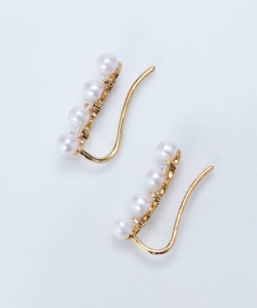 Phoebe（フィービィー）の「2wayパールブリンクピアス&イヤリング（ピアス（両耳用）・レディース・イエローゴールド/ピンクゴールド・FREE）」の8枚目の写真