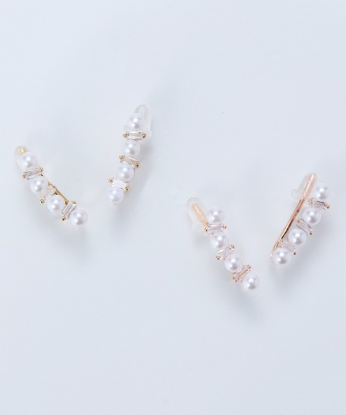 Phoebe（フィービィー）の「2wayパールブリンクピアス&イヤリング（ピアス（両耳用）・レディース・イエローゴールド/ピンクゴールド・FREE）」の15枚目の写真