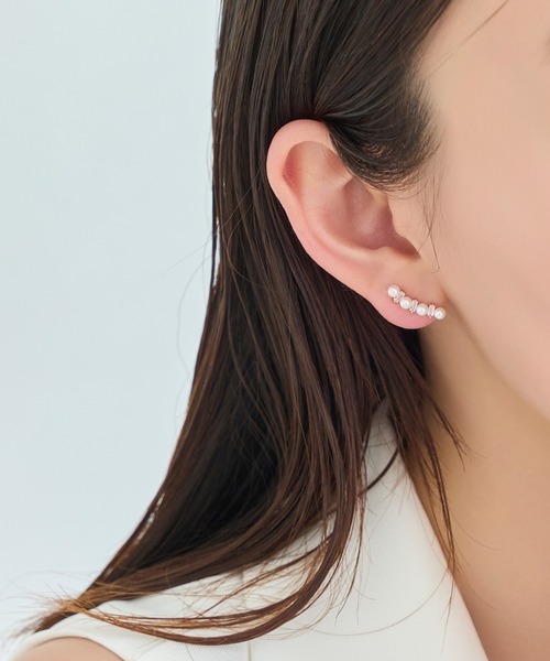 Phoebe（フィービィー）の「2wayパールブリンクピアス&イヤリング（ピアス（両耳用）・レディース・イエローゴールド/ピンクゴールド・FREE）」の10枚目の写真