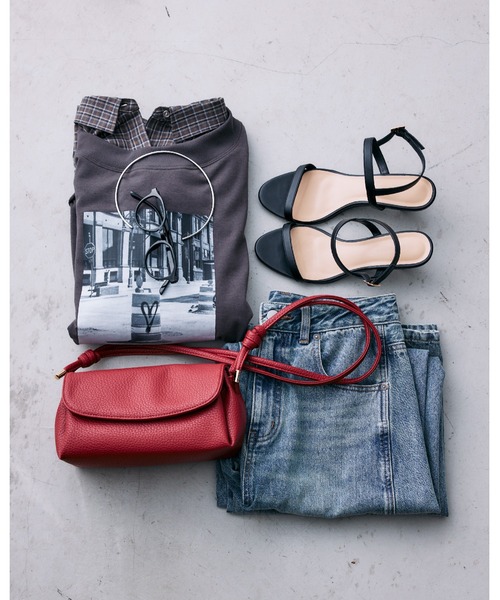 GLOBAL WORK（グローバルワーク）の「らくっション細線ヒールサンダル/571202（サンダル・レディース・ブラック/アイボリー系7/ダークブラウン・LARGE/MEDIUM）」の17枚目の写真