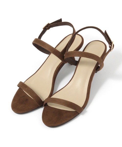 GLOBAL WORK（グローバルワーク）の「らくっション細線ヒールサンダル/571202（サンダル・レディース・ブラック/アイボリー系7/ダークブラウン・LARGE/MEDIUM）」の19枚目の写真