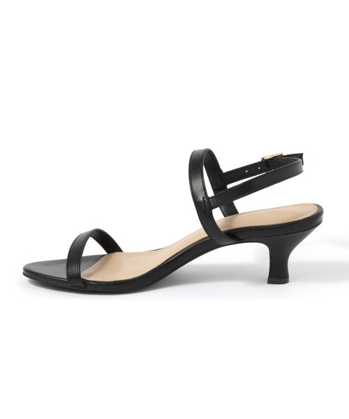 GLOBAL WORK（グローバルワーク）の「らくっション細線ヒールサンダル/571202（サンダル・レディース・ブラック/アイボリー系7/ダークブラウン・LARGE/MEDIUM）」の11枚目の写真