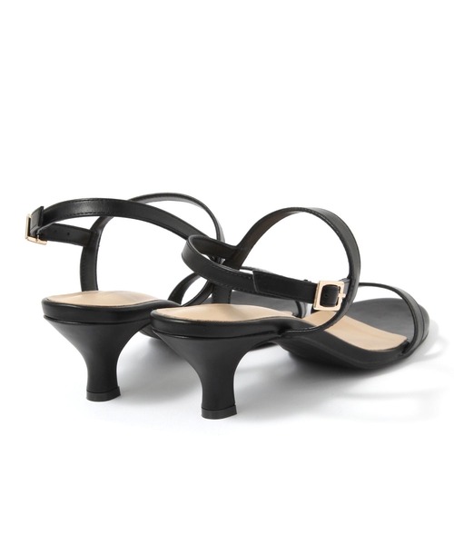 GLOBAL WORK（グローバルワーク）の「らくっション細線ヒールサンダル/571202（サンダル・レディース・ブラック/アイボリー系7/ダークブラウン・LARGE/MEDIUM）」の13枚目の写真