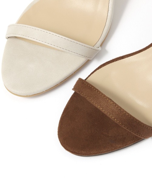 GLOBAL WORK（グローバルワーク）の「らくっション細線ヒールサンダル/571202（サンダル・レディース・ブラック/アイボリー系7/ダークブラウン・LARGE/MEDIUM）」の7枚目の写真