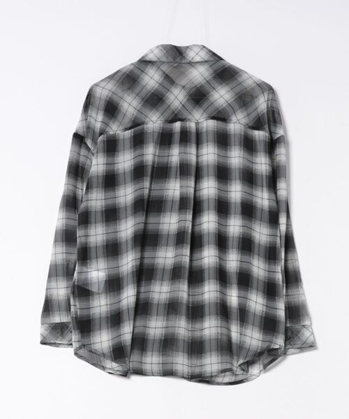 GORGE(ゴージ)の「《シアーチェック×ゆるシルエット》抜け感シャツ(シャツ/ブラウス・レディース・ベージュ/ブラック/オフホワイト・F)」の16枚目の写真