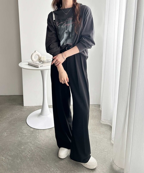 GeeRA(ジーラ)の「アソートデザインフォトプリントロンT(Tシャツ/カットソー・レディース・ホワイト系その他/チャコール/オフホワイト/グレー系その他・MEDIUM/LARGE)」の18枚目の写真