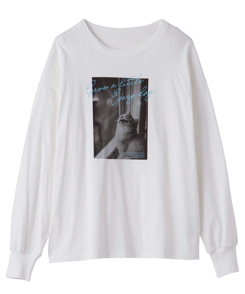 GeeRA(ジーラ)の「アソートデザインフォトプリントロンT(Tシャツ/カットソー・レディース・ホワイト系その他/チャコール/オフホワイト/グレー系その他・MEDIUM/LARGE)」の21枚目の写真