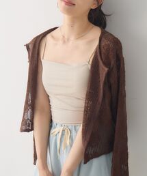 【新色追加】カップ付クロップドキャミ