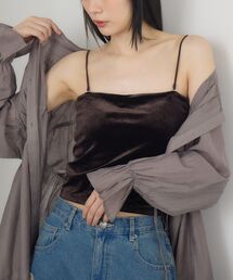 【新色追加】カップ付クロップドキャミ