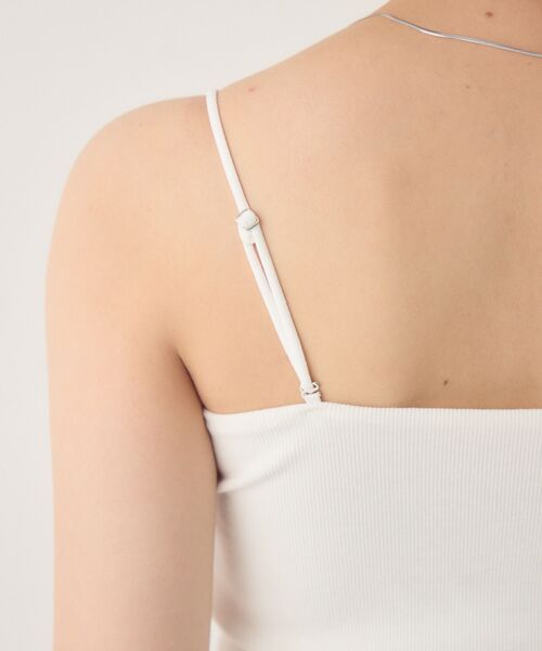 RETRO GIRL（レトロガール）の「【新色追加】カップ付クロップドキャミ（キャミソール・レディース・シルバー/オフホワイト/ブラウン系その他/ブラック/ライトグレー/ブラウン・FREE）」の17枚目の写真