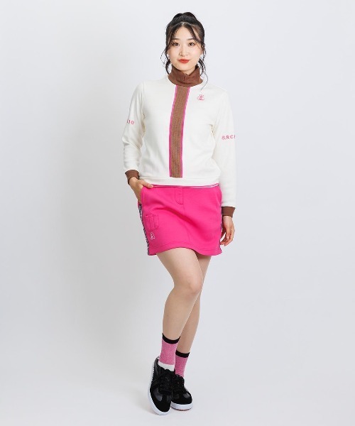 archivio(アルチビオ)の「<LADIES>フロントラインニットソー(Tシャツ/カットソー・レディース・ブラック/ホワイト×ブラウン/ホワイト×グレー/ピンク・S/M/L)」の18枚目の写真