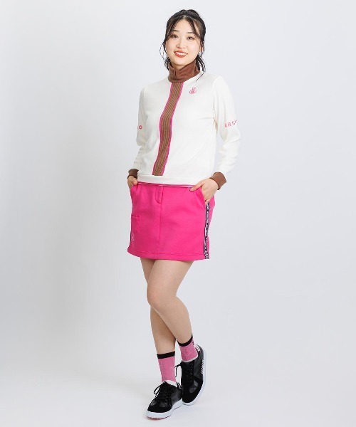 archivio(アルチビオ)の「<LADIES>フロントラインニットソー(Tシャツ/カットソー・レディース・ブラック/ホワイト×ブラウン/ホワイト×グレー/ピンク・S/M/L)」の19枚目の写真