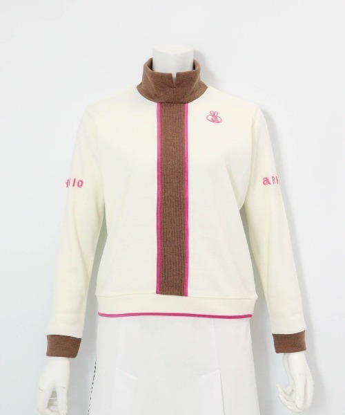 archivio(アルチビオ)の「<LADIES>フロントラインニットソー(Tシャツ/カットソー・レディース・ブラック/ホワイト×ブラウン/ホワイト×グレー/ピンク・S/M/L)」の7枚目の写真