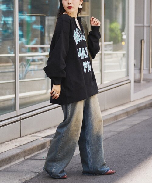 etsinta(エシンタ)の「etsintaリメイクスキッパースウェット(スウェット・レディース・ライトグレー/ブラック/レッド・ONE SIZE)」の22枚目の写真