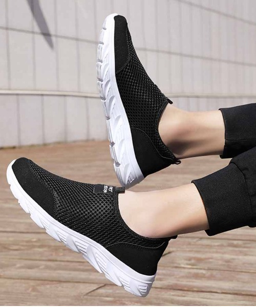 shoppinggo(ショッピングゴー)の「スニーカー メッシュ メンズ 男女兼用軽量 通気性 ランニングシューズ(スニーカー・レディース・ネイビー/ブラック/ホワイト/グレー・25.0cm/24.5cm/23.0cm/24.0cm/23.5cm)」の6枚目の写真