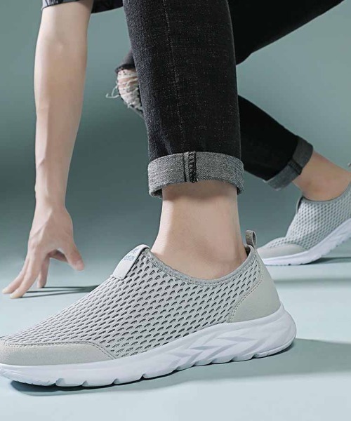 shoppinggo(ショッピングゴー)の「スニーカー メッシュ メンズ 男女兼用軽量 通気性 ランニングシューズ(スニーカー・レディース・ネイビー/ブラック/ホワイト/グレー・25.0cm/24.5cm/23.0cm/24.0cm/23.5cm)」の12枚目の写真