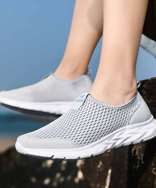 shoppinggo(ショッピングゴー)の「スニーカー メッシュ メンズ 男女兼用軽量 通気性 ランニングシューズ(スニーカー・レディース・ネイビー/ブラック/ホワイト/グレー・25.0cm/24.5cm/23.0cm/24.0cm/23.5cm)」の14枚目の写真