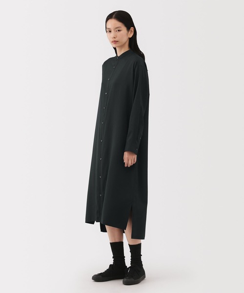 MUJI Labo(ムジラボ)の「〔MUJI Labo〕婦人 植物由来の素材を使ったリラックスフィットシャツワンピース(シャツワンピース・レディース・ブラック・L/M/S)」の4枚目の写真