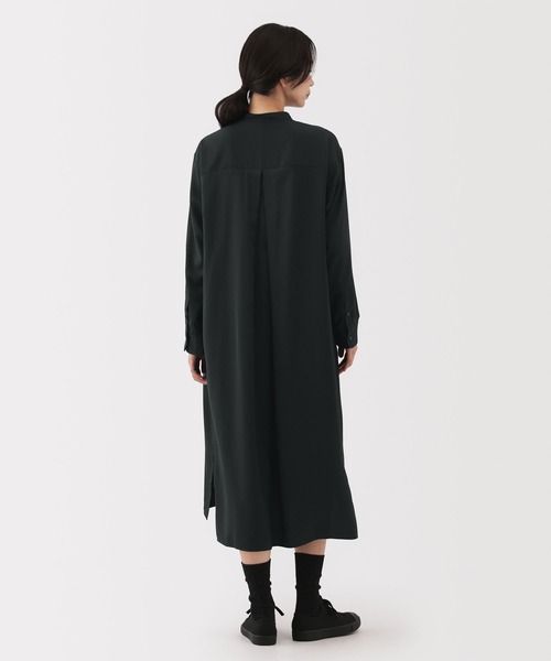 MUJI Labo(ムジラボ)の「〔MUJI Labo〕婦人 植物由来の素材を使ったリラックスフィットシャツワンピース(シャツワンピース・レディース・ブラック・L/M/S)」の6枚目の写真