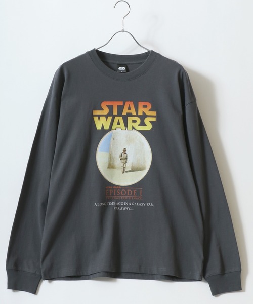 STAR WARS(スターウォーズ)の「STARWARS/スターウォーズ EPISODEⅠフォト ポスター エンドロールプリントロンT 長袖 ロングスリーブTシャツ レディース メンズ(Tシャツ/カットソー・メンズ・ブラック系その他/スミクロ・LL/M/L)」の3枚目の写真