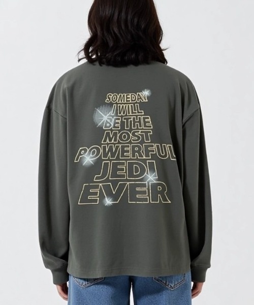STAR WARS(スターウォーズ)の「STARWARS/スターウォーズ EPISODEⅠフォト ポスター エンドロールプリントロンT 長袖 ロングスリーブTシャツ レディース メンズ(Tシャツ/カットソー・メンズ・ブラック系その他/スミクロ・LL/M/L)」の15枚目の写真