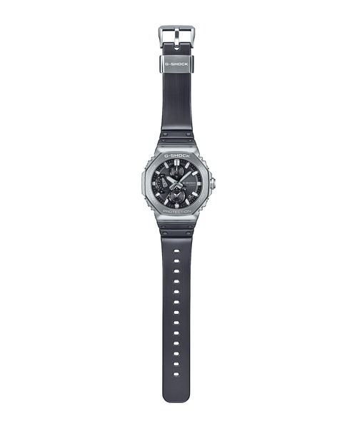G-SHOCK(ジーショック)の「フルメタルクロノグラフ / スマートフォンリンク / GMC-B2100Y-1AJF(アナログ腕時計・メンズ・ブラック×シルバー・FREE)」の5枚目の写真