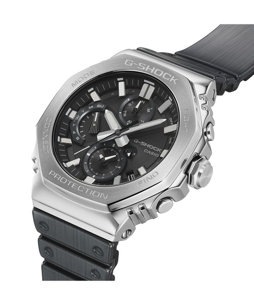 G-SHOCK(ジーショック)の「フルメタルクロノグラフ / スマートフォンリンク / GMC-B2100Y-1AJF(アナログ腕時計・メンズ・ブラック×シルバー・FREE)」の6枚目の写真