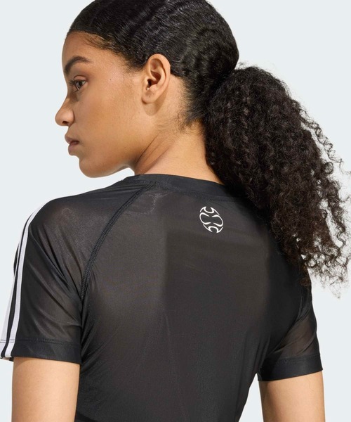 adidas（アディダス）の「Adilenium シーズン 4 チームガイスト タイト シアー Tシャツ / アディダスオリジナルス adidas Originals（Tシャツ/カットソー・レディース・ブラック・3XL/MEDIUM/SMALL/LARGE/XX-LARGE/X-LARGE/X-SMALL）」の4枚目の写真