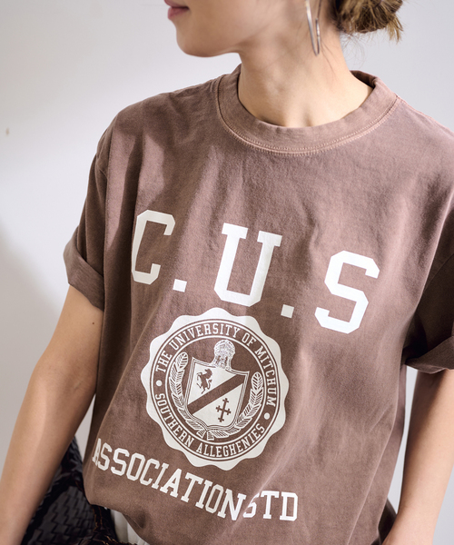 FRAMeWORK(フレームワーク)の「≪追加≫GULFCOAST SPORTSWEAR 別注CREW TEE 2(Tシャツ/カットソー・レディース・ブラック/ブラウン/ボルドー・FREE)」の4枚目の写真