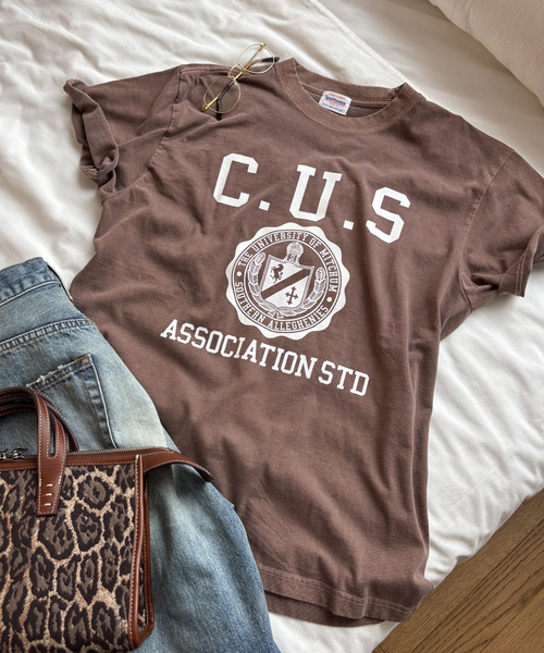 FRAMeWORK(フレームワーク)の「≪追加≫GULFCOAST SPORTSWEAR 別注CREW TEE 2(Tシャツ/カットソー・レディース・ブラック/ブラウン/ボルドー・FREE)」の6枚目の写真