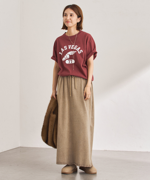 FRAMeWORK(フレームワーク)の「≪追加≫GULFCOAST SPORTSWEAR 別注CREW TEE 2(Tシャツ/カットソー・レディース・ブラック/ブラウン/ボルドー・FREE)」の7枚目の写真