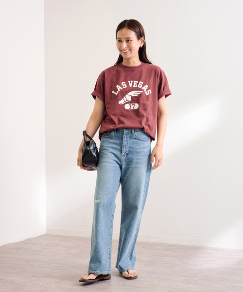 FRAMeWORK(フレームワーク)の「≪追加≫GULFCOAST SPORTSWEAR 別注CREW TEE 2(Tシャツ/カットソー・レディース・ブラック/ブラウン/ボルドー・FREE)」の15枚目の写真