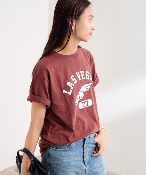 FRAMeWORK(フレームワーク)の「≪追加≫GULFCOAST SPORTSWEAR 別注CREW TEE 2(Tシャツ/カットソー・レディース・ブラック/ブラウン/ボルドー・FREE)」の18枚目の写真