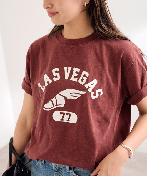 FRAMeWORK(フレームワーク)の「≪追加≫GULFCOAST SPORTSWEAR 別注CREW TEE 2(Tシャツ/カットソー・レディース・ブラック/ブラウン/ボルドー・FREE)」の20枚目の写真