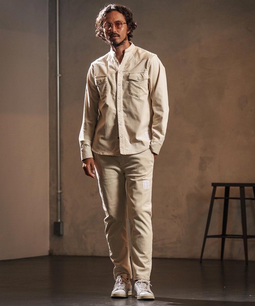 wjk reluxe(ダブルジェーケーリラックス)の「mp13952-stretch corduroy slim pants スリムパンツ(WR25W-21)(その他パンツ・メンズ・チャコール/サンドベージュ/アイボリー・L/M/S)」の10枚目の写真
