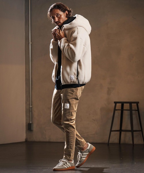 wjk reluxe(ダブルジェーケーリラックス)の「mp13952-stretch corduroy slim pants スリムパンツ(WR25W-21)(その他パンツ・メンズ・チャコール/サンドベージュ/アイボリー・L/M/S)」の17枚目の写真