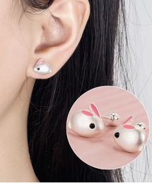 雪うさぎシルバーピアス