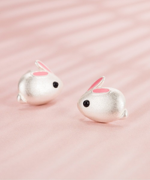 Coo+i(クーイ)の「雪うさぎシルバーピアス(ピアス(両耳用)・レディース・シルバー・FREE)」の7枚目の写真